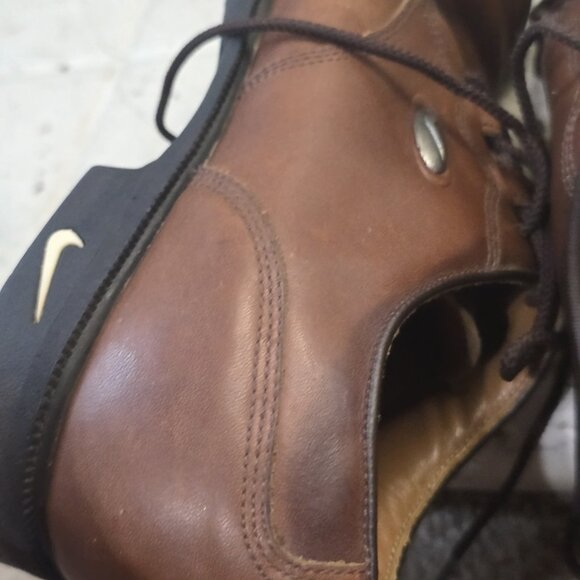 Vintage Used Nike Golf Shoes Leather Brown Mens Size 8.5 - Picture 12 of 13